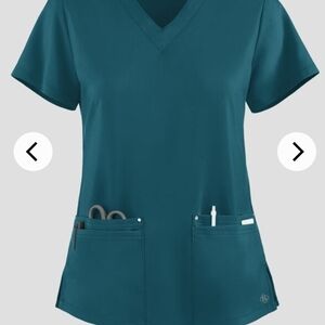 Teal V-Neck Women's Top